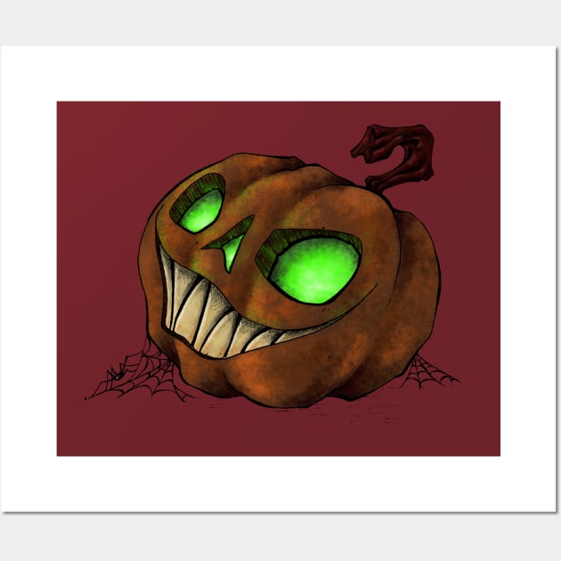 Spooky Halloween Jack-O-Lantern Wall Art by SuspendedDreams